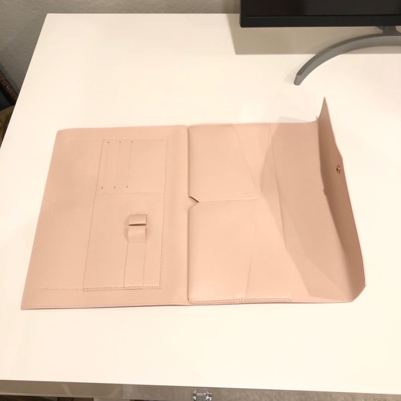 Glass Ladder & Co Megan Pink Portfolio Clutch New - Picture 12 of 16